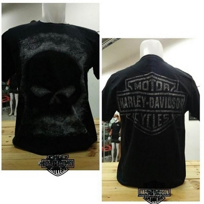 Kaos Harley Davidson Jumbo Hitam