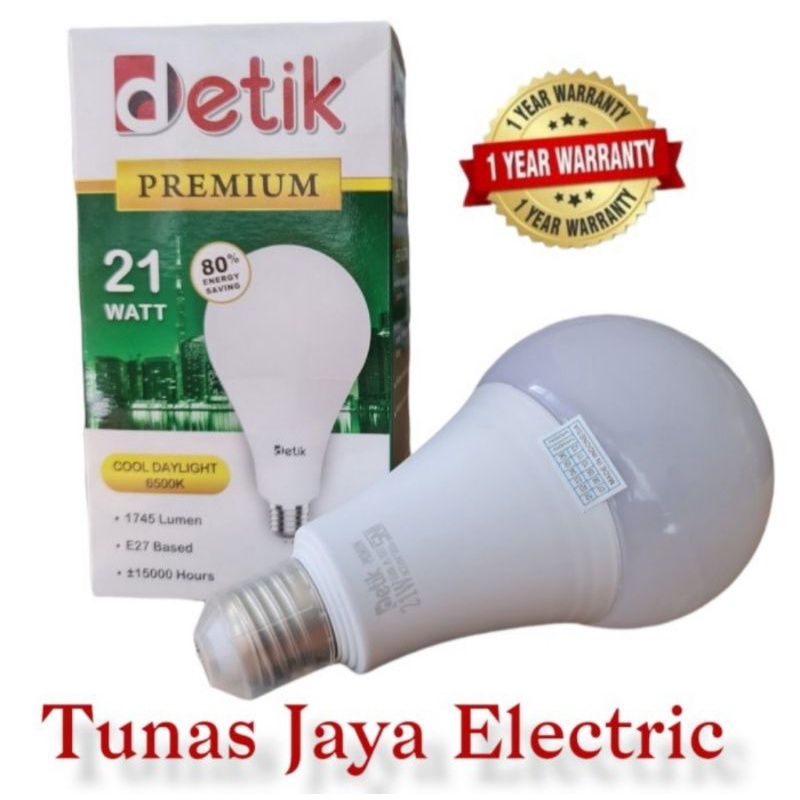 DETIK Bohlam Lampu 21 Watt PREMIUM Standar SNI