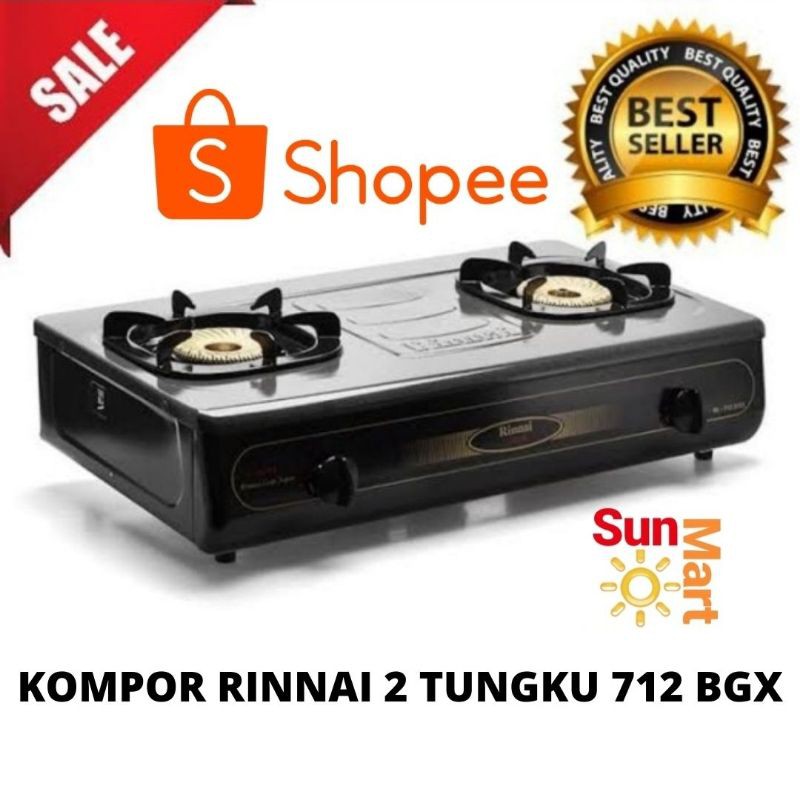 OBRAL HARGA!! Kompor gas Rinnai RI-712 BGX 2 tungku tornado MURAH