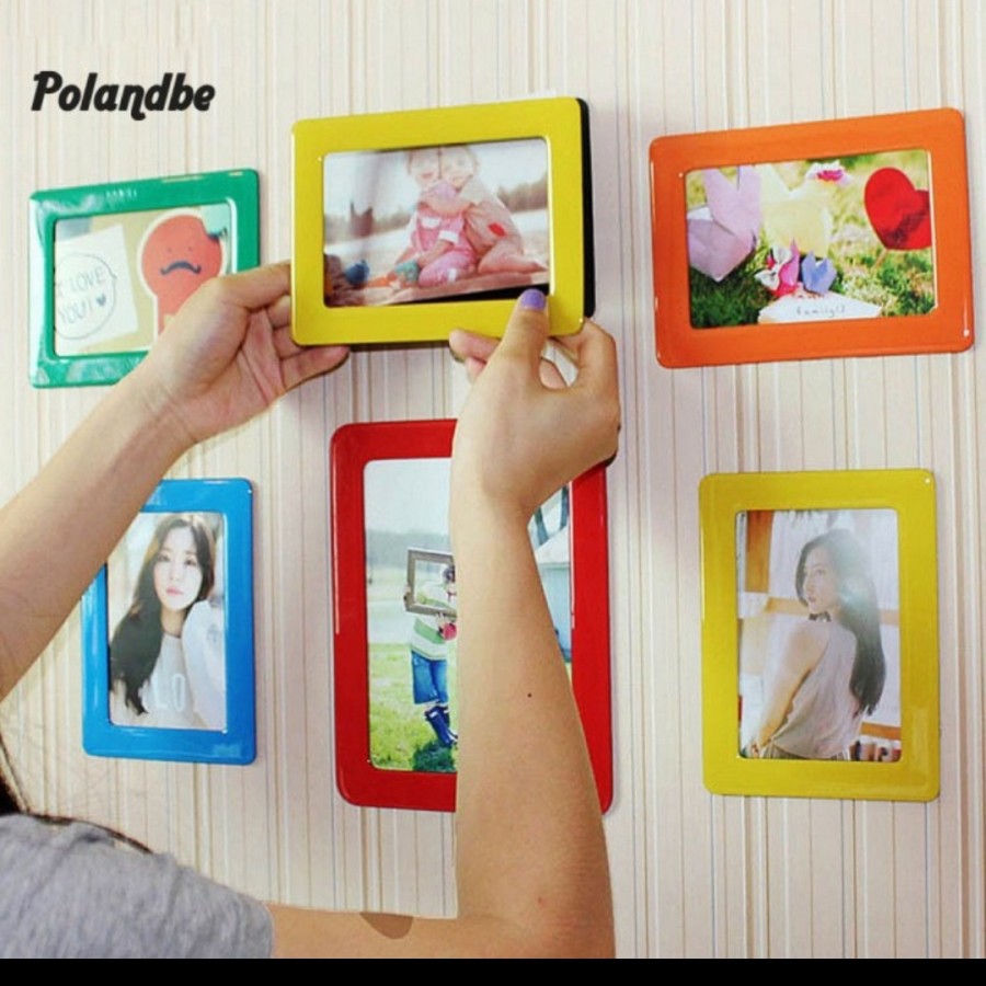 Photo Frame Magnet Kulkas Dekorasi Interior Foto Keluarga Bayi Memo