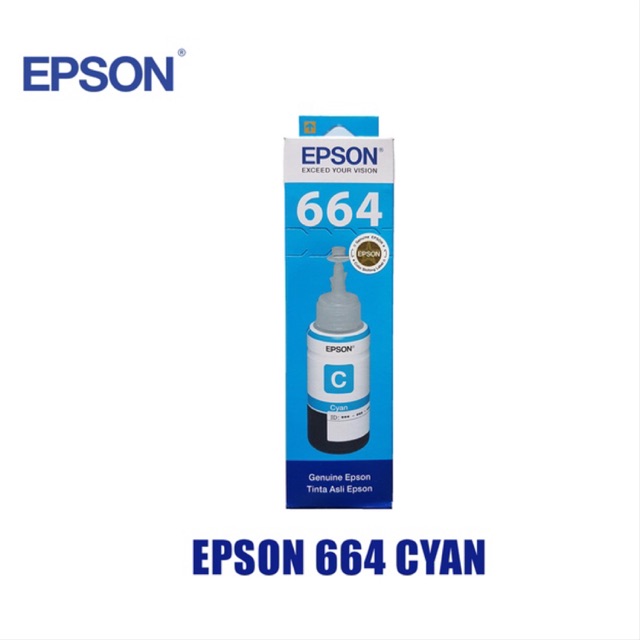 Tinta EPSON 664 Cyan Original for L100 / L120 / L210 / L220 / L310 / L350 / L360 / L455 / L1300