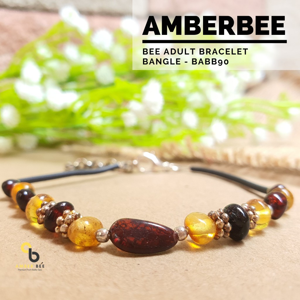 Gelang Dewasa Amber Lithuania Mode Bangle BABB90 by Amber Bee