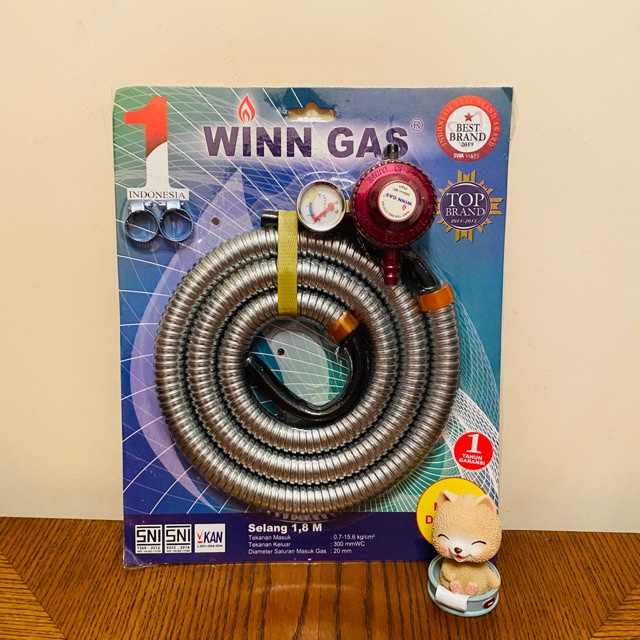 Winn Gas Selang Gas + Regulator Gas W-88/ W-28 Paket Deluxe / Selang Gas Win / Regulator Gas Win