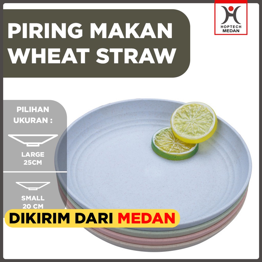 Piring Makan Saji | 20 dan 25 cm Round Plate Piring Saji | Ramah Lingkungan | Biodegradable