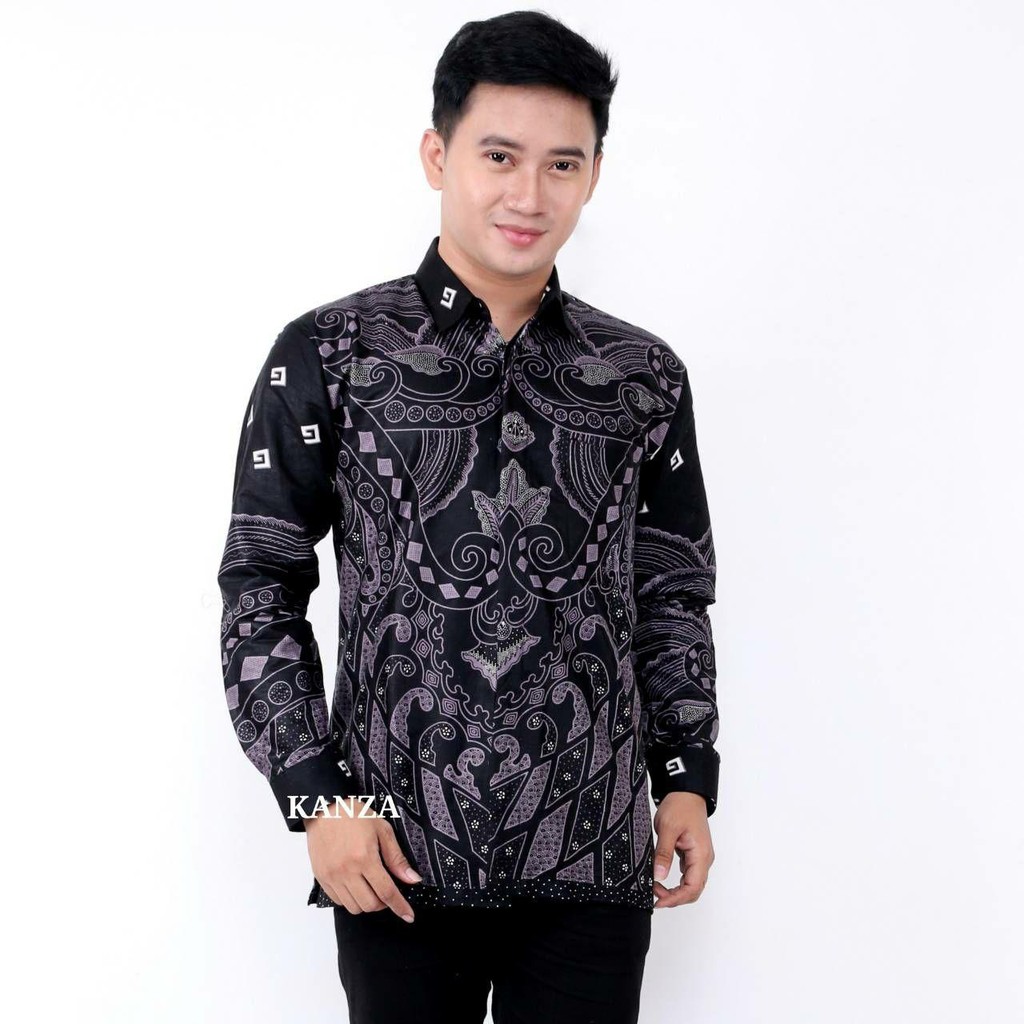 Best Seller Kemeja Batik Pria Lengan Panjang New Motif G Abu 3yZqYbcj8kAJN