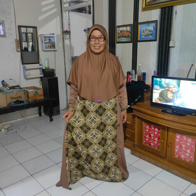 Gamis Remaja Couple Pasangan Gamis Lamaran Motif Batik Kombinasi Balotelli Premium Gamis Syar I