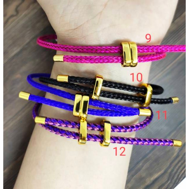 FIFI FASHION Gelang tangan wanita  Korea Mode Kreatif  Tali kawat Gold Disesuaikan (1-17) 12#