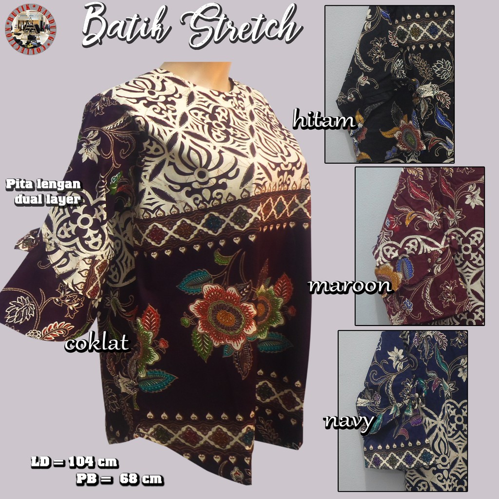 Baju Atasan Wanita Blus Wanita Felicia Saku 2 Kancing Variasi