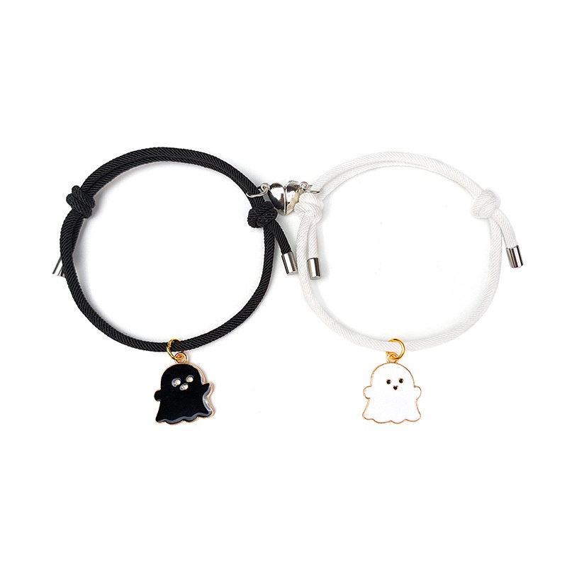 2pcs Gelang Magnet Tema Halloween Untuk Pasangan