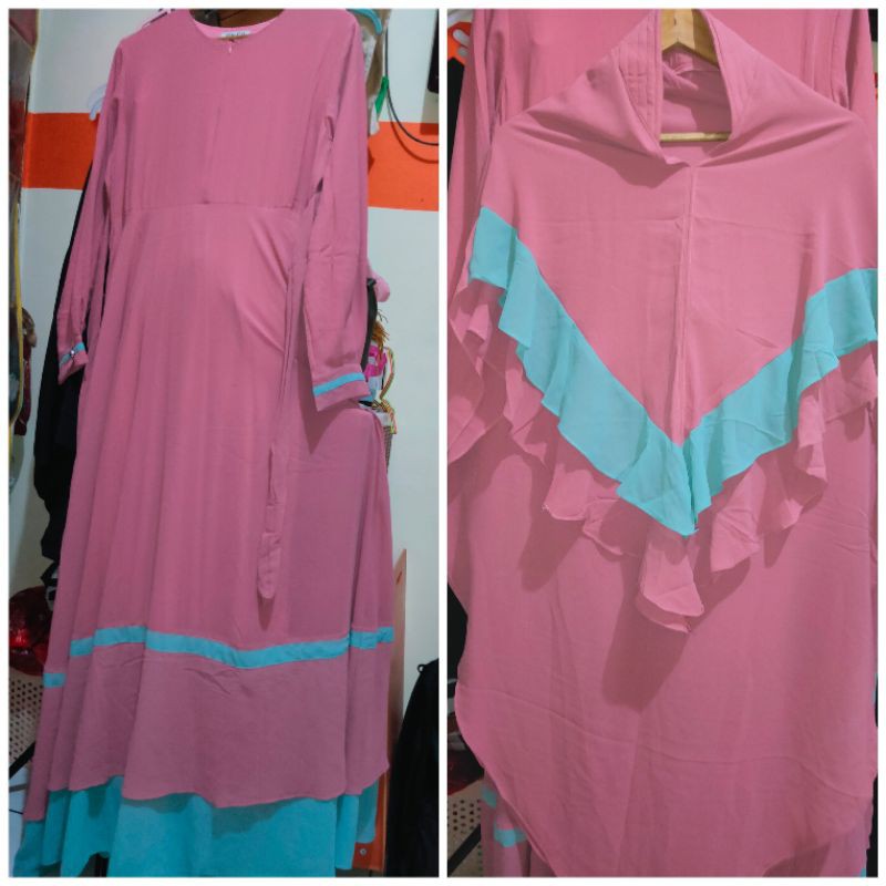Gamis Ceruti set syar'i jumbo gamis syar'i set khimar