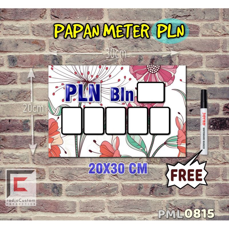 

RadjaCustom Papan Meter Listrik PLN PAM motif Unik - Flower 15