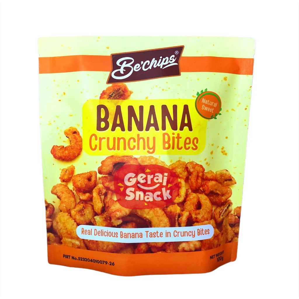 Be'Chips - Rambak Pisang Banana Crunchy Bites Natural Sweet &amp; Gluten Free 100 g