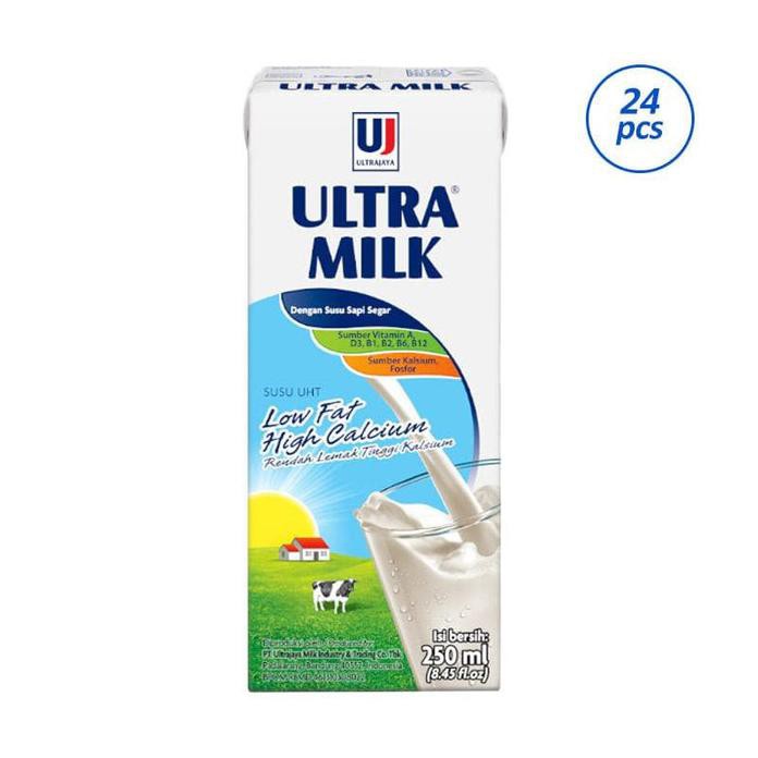 

ULTRA JAYA MILK LOW FAT HIGH CALCIUM PLAIN SUSU UHT [250 ML/ 1 BOX/ 24