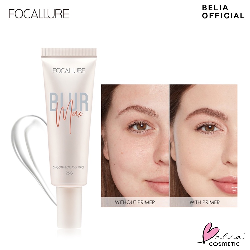 ❤ BELIA ❤ FOCALLURE Glowmax Hydrating Primer &amp; Blurmax Pore-Minimize Primer FA138 | Brighten &amp; Moisture makeup base | Tone-up | Oil-Control | Refreshing Face | Pore-Blurring Smooth Surface | BPOM