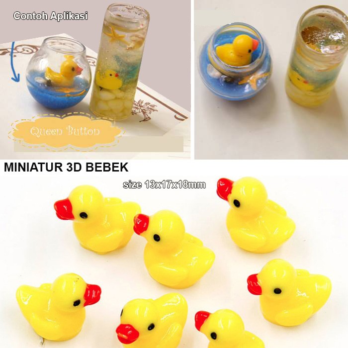Miniatur 3D Anak Bebek Isian Resin Kubah Kaca Terarium Miniatur 3D Anak Bebek Isian Resin Kubah Kaca Terarium