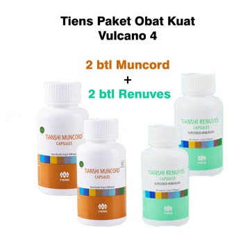 Tiens Paket Obat Kuat Vulcano 4 (2 btl Muncord + 2 btl Renuves)