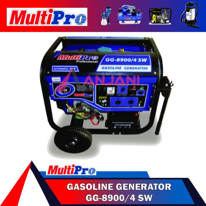 MESIN GENSET LISTRIK BENSIN 7000 WATT MULTIPRO GG-8900/4SW GENERATOR SET 7000WATT 7 KW 7KW GG8900