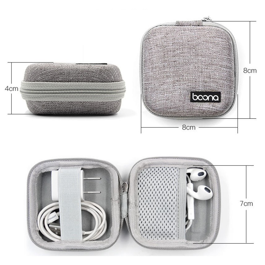 Baona F01 Tempat Headset earphone Portable / Kotak earphone Headset Baona model Mini Eva hardcase