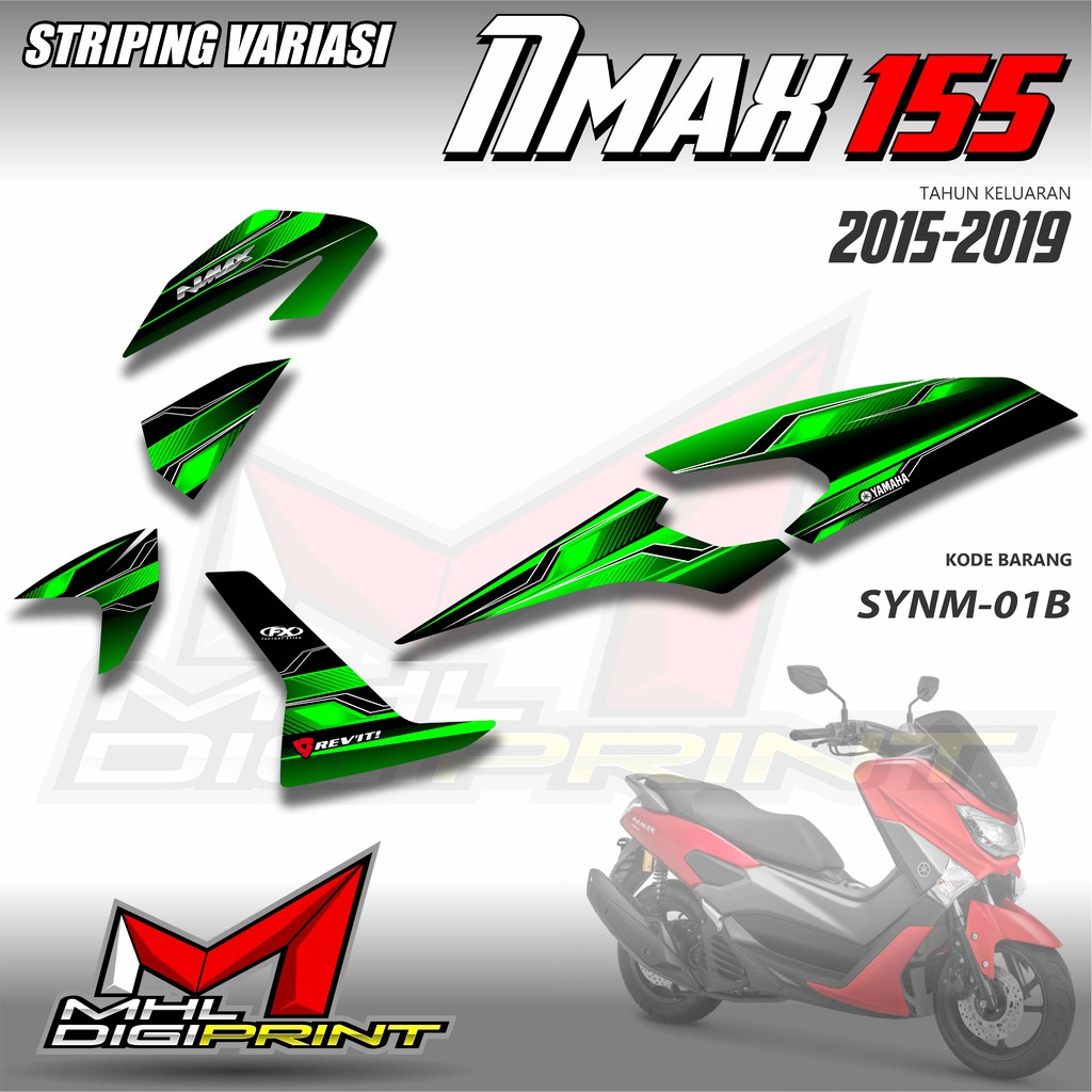 STRIPING VARIASI NMAX 155 GENERASI PERTAMA -  STIKER NMAX OLD - SYNM 01