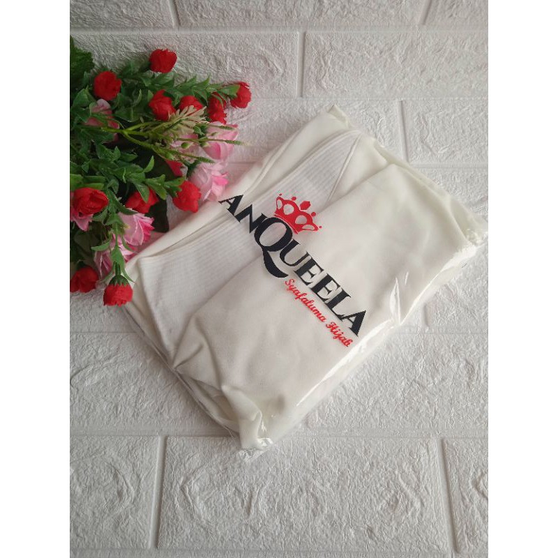 Khimar Syafaluma ori Anqueela Hijab [] syalum-BW / Putih Tulang