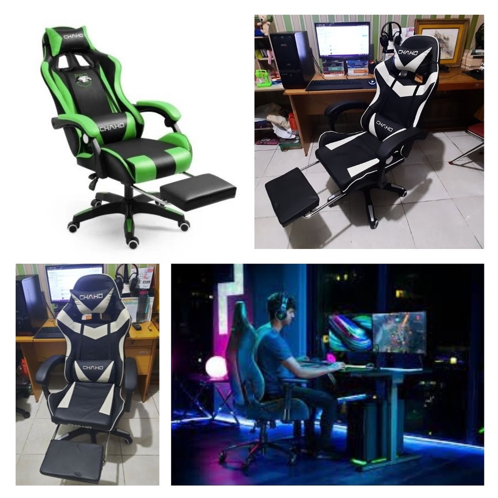 Kursi Komputer Gamer Import Computer Chair Gaming Sandaran Kaki &amp; Pijat 114136