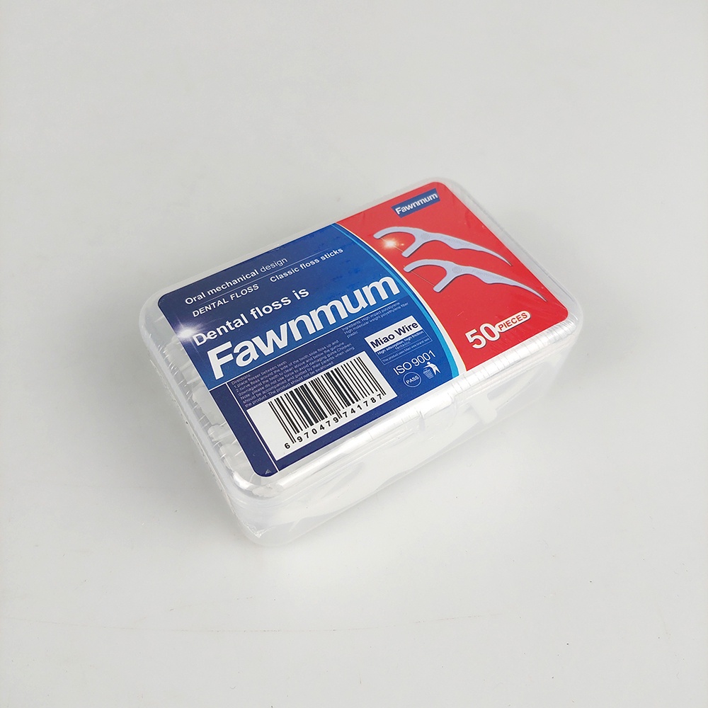 Fawnmum Dental Floss Benang Gigi Pembersih Plak Toothpicks 50 PCS - LMT559 - White