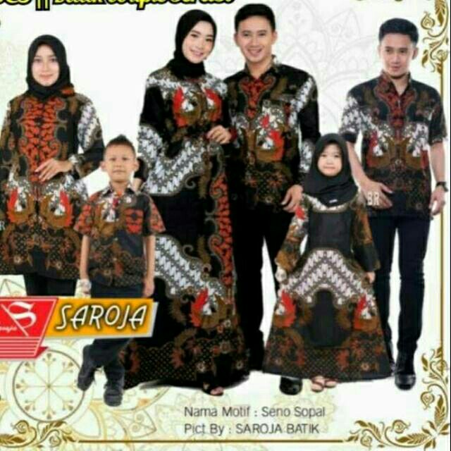 Couple Keluarga Sarimbit Batik Terbaru Terlengkap Nogo Gedhe Saroja Batik Katun Adem Nyaman Murah