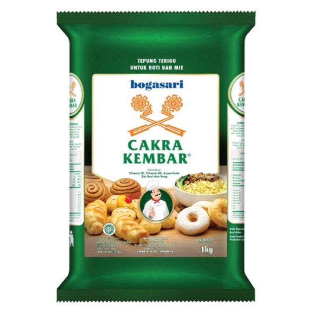 

Bogasari Terigu Cakra Kembar 1 Kg