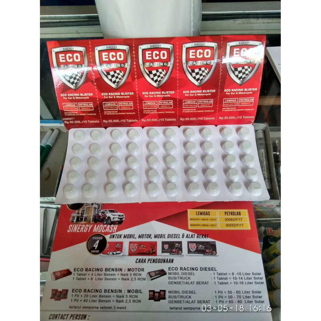 Termurah Eco Racing 1 Blister isi 50 Butir Terlaris