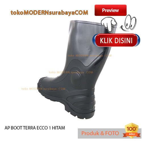 AP BOOT TERRA ECCO 1 HITAM sepatu boot tinggi karet tahan air