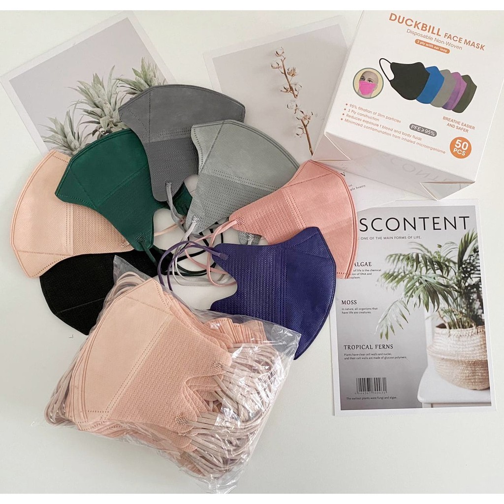 TR MASKER DUCKBILL GARIS WARNA /MASKER DUCKBILL GARIS MIRIP SENSI / MASKER DUCKBILL GARIS NEW Design