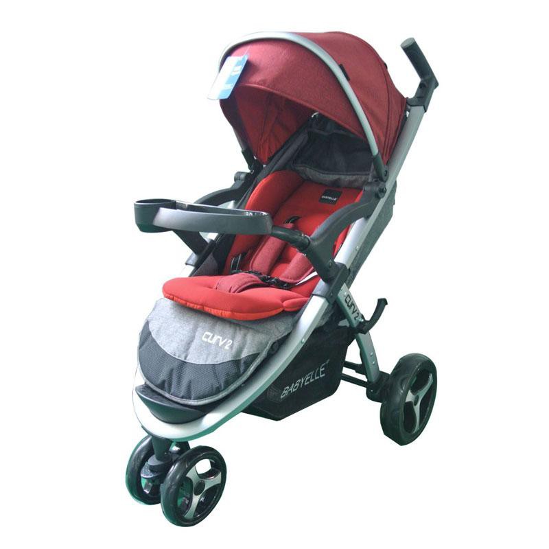 HARGA PROMO Kereta Dorong Bayi Stroller BabyElle S700 Curv 2 New Red