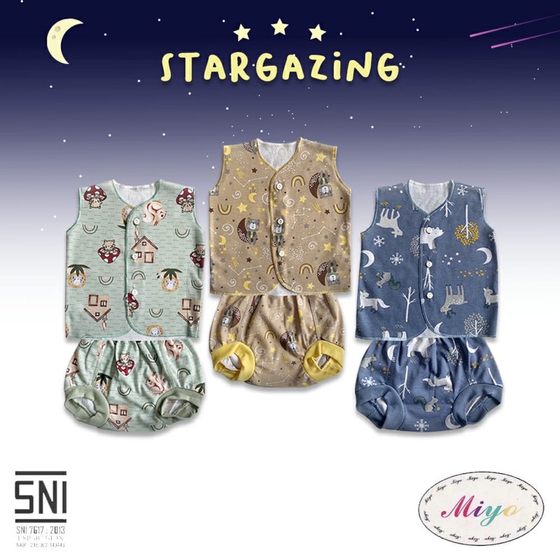 1pc Stelan baju KUTUNG MIYO Bayi Celana Pop Newborn 3-6m - Setelan Kutung Bayi