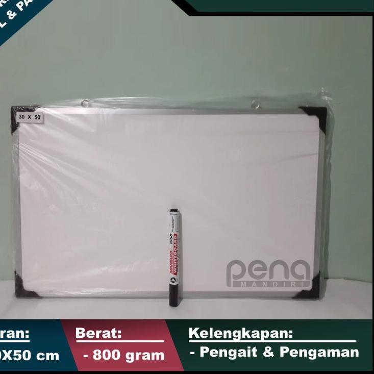 

mo ST8 Whiteboard Kecil Murah / White Board 30 x 50 cm Bonus Spidol TQ JSN