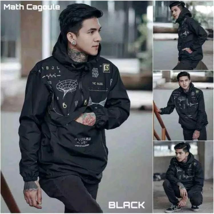 JAKET  CAGOUL PARASUT PRIA FULL PRINT