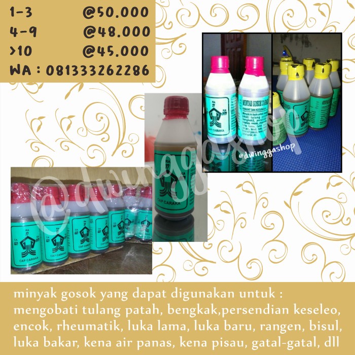 COD minyak gosok caraka