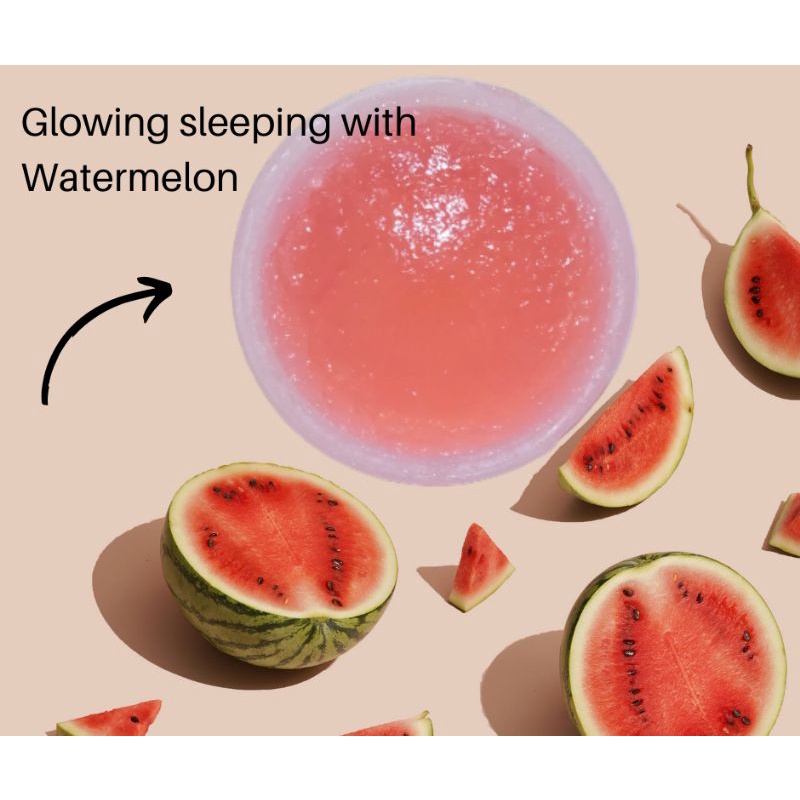 GLOWING SLEEPING MASK WITH WATER MELON 30GR