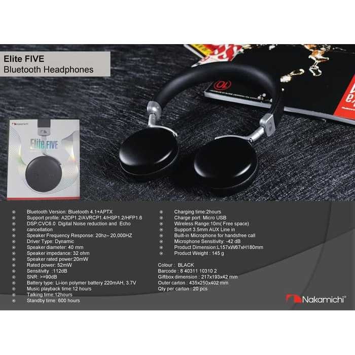 Nakamichi Elite Five Wireless Headphone Ningrat Collection