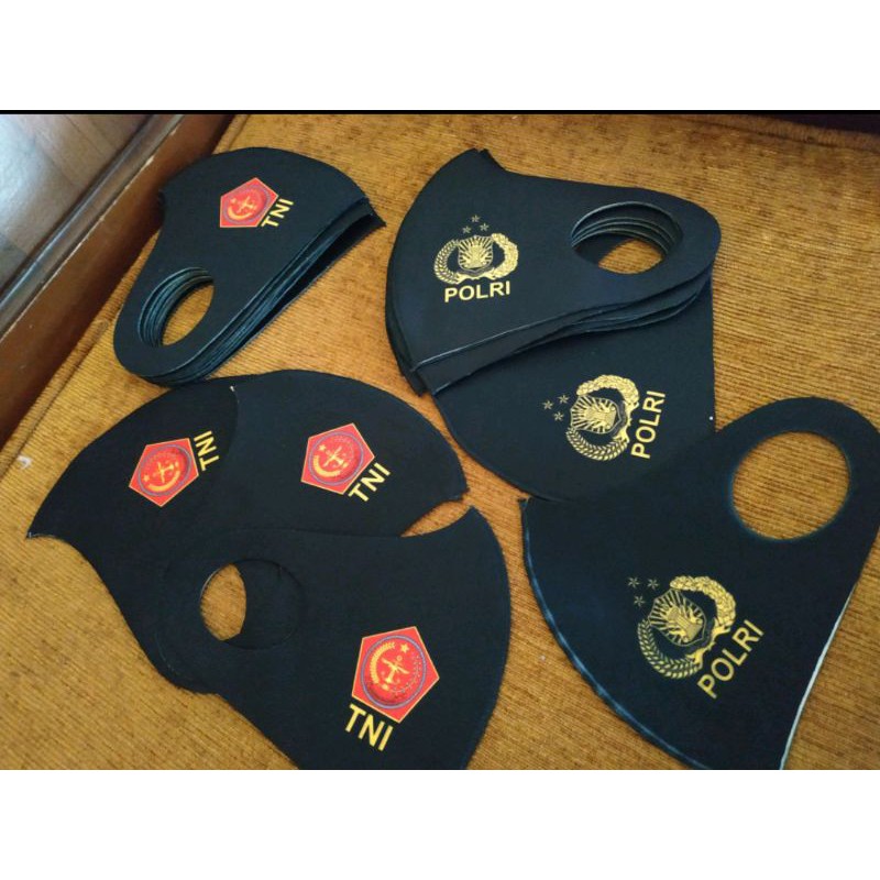 masker scuba tni polri hitam