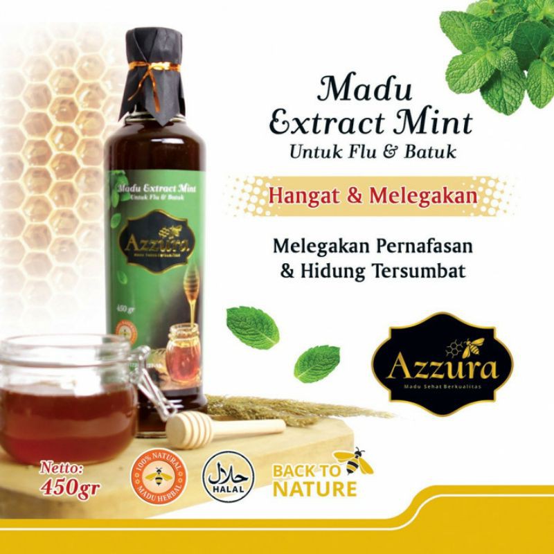 

Madu murni sehat asli Extract Mint 450gr Botol