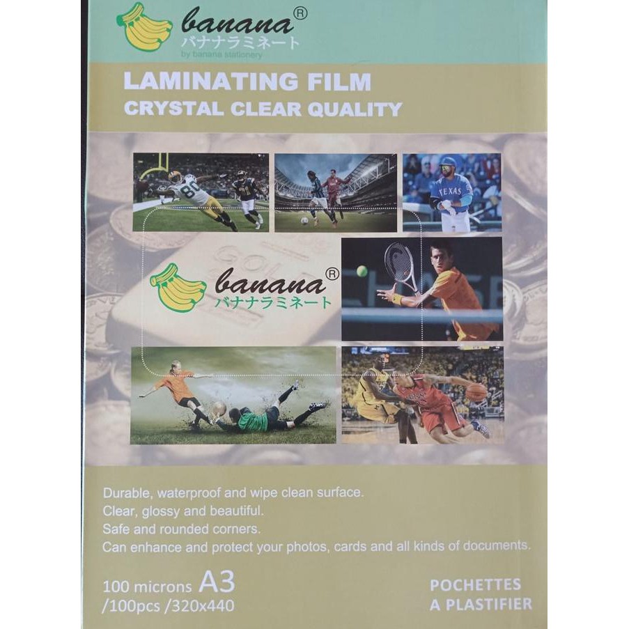 

BARANG BARU Laminating Film / Plastik Laminating Banana A3 100micron