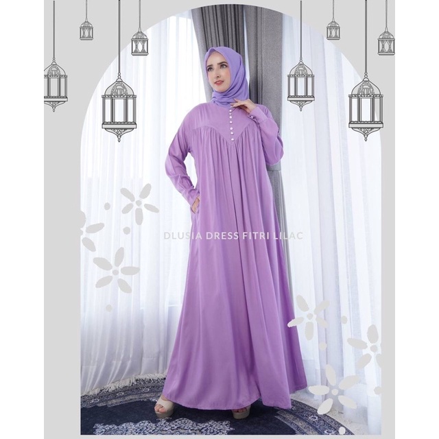 Daster Arab Dlusia FITRI Maxi Dress Rayon premium Gamis Syar'i