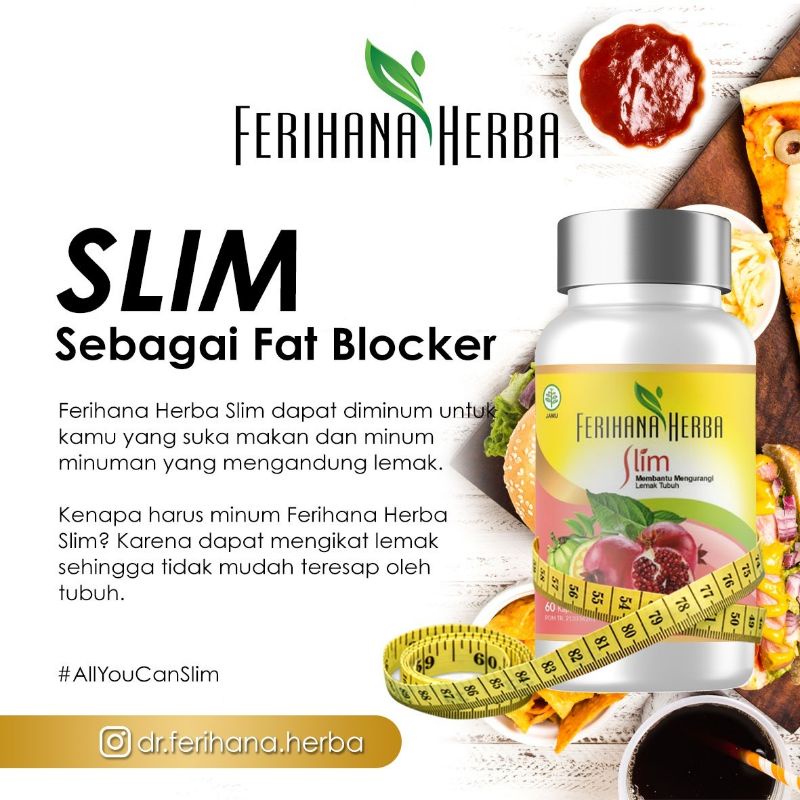 Dr. Ferihana Kapsul Herba Slim Membantu Mengurangi Lemak Berlebih, Menurunkan &amp; Mengontrol Berat Badan Halal BPOM