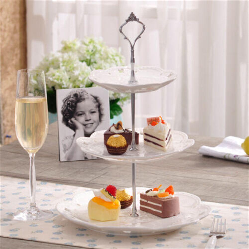 Solighter Cake Plate Stand DIY Wedding Metal Cupcake Berdiri