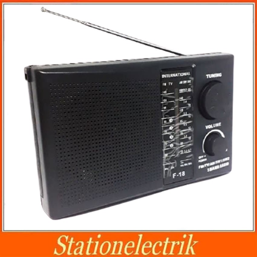 RADIO INTERNATIONAL F-18 AM-FM  BISA BATERAI BISA LISTRIK