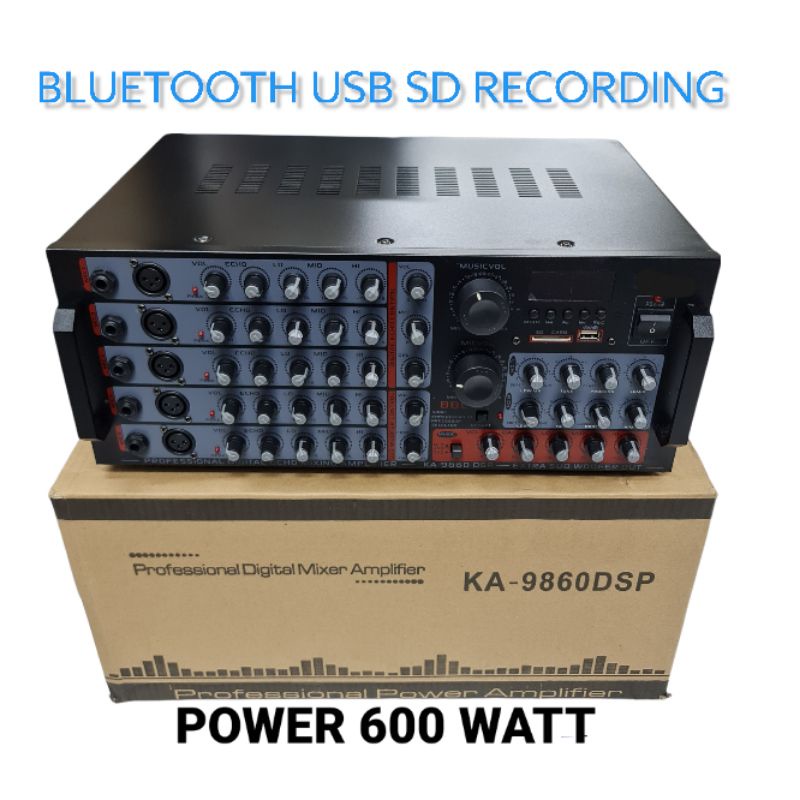 Power Mixer Blackspider Ka9860 Usb Sd Bluetooth Original