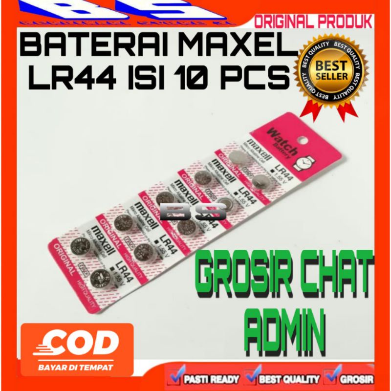 [BS]Batre BATREI MAXEL LR44 1.5 volt isi 10pcs