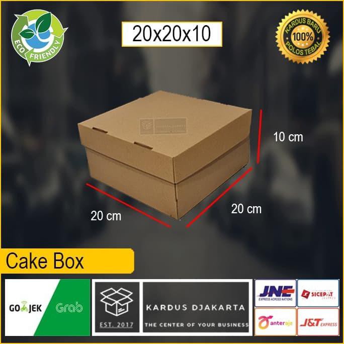 

Cake Box / Kardus / Kotak Kue Uk. 20X20X10 Polos