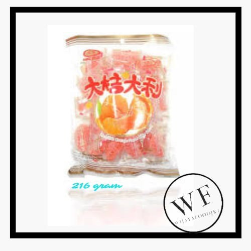 

Hong Mao Jeruk pack Kecil / Jelly Hongmao/ Permen Jeli Rasa Jeruk 216g