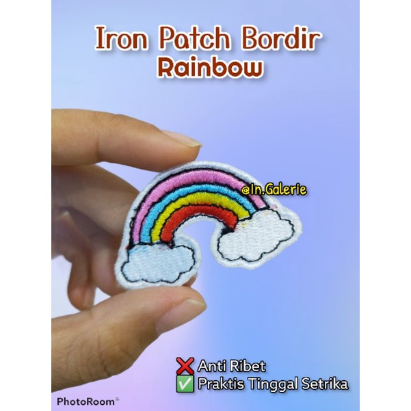 Iron Patch Bordir Rainbow Premium Murah Emblem Bordir Sudah Ada Lem Tinggal Setrika Patch Iron Pelan